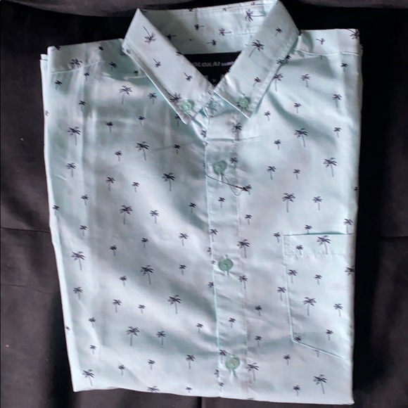 Molokai Button Up Collar Shirt In Teal - Picture 5 of 5